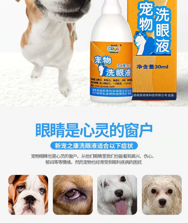 Con chó Kang mới yêu thích thuốc nhỏ mắt hơn gấu để nước mắt mắt mèo cưng mèo rửa mắt - Thuốc nhỏ mắt
