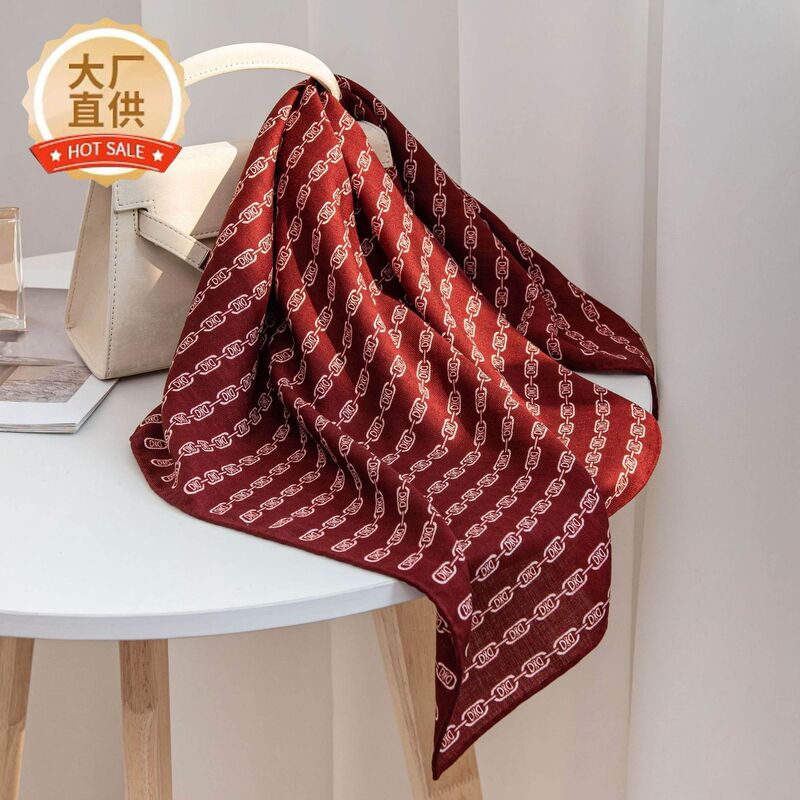 Imitation Silk Scarf for Women, Light Luxury Texture, Shawl Scarf for Women, High-End Retro Red, 2025 Classic Double-Sided Dual-Color Silk Wool Imitation Silk Scarf for Women, Light Luxury Texture, Shawl Scarf for Women, High-End Retro Red, 2025 Classic Double-Sided Dual-Color Silk Wool