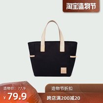 NOL original design simple fashion portable canvas with leather lady bag hand bag