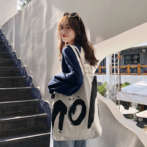  NOL original LOGO niche literary canvas bag simple portable canvas bag shoulder bag INS environmentally friendly bag