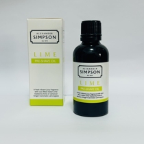 British Simpson 1919 LIME Simpson Lime Mens Pre-Shave Massage Softening Oil 50ml