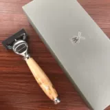 Импортная немецкая высококачественная бритва премиум-класса R55F с березовой ручкой, 5-слойная бритва в подарок для вашего парня