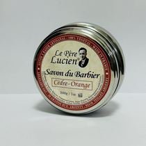 France Le pere Lucien orange cedar scent high-end mens shaving soap 200g