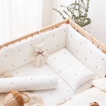 Yesibei crib bed fence anti-collision soft bag baby splicing bed strips childrens edge fence pure cotton can be customized