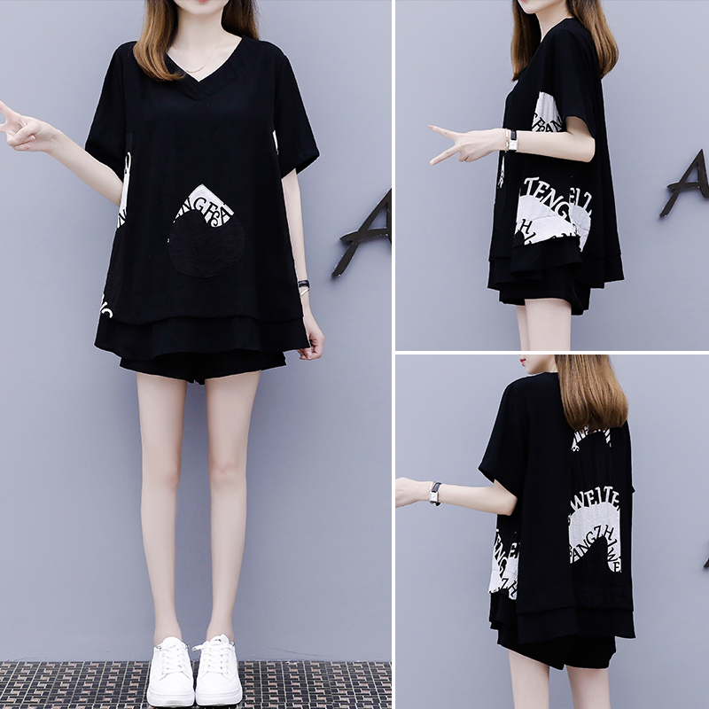 European goods summer dress casual fashion slim temperament suit female summer 2022 new style Western style short-sleeved shorts two-piece suit