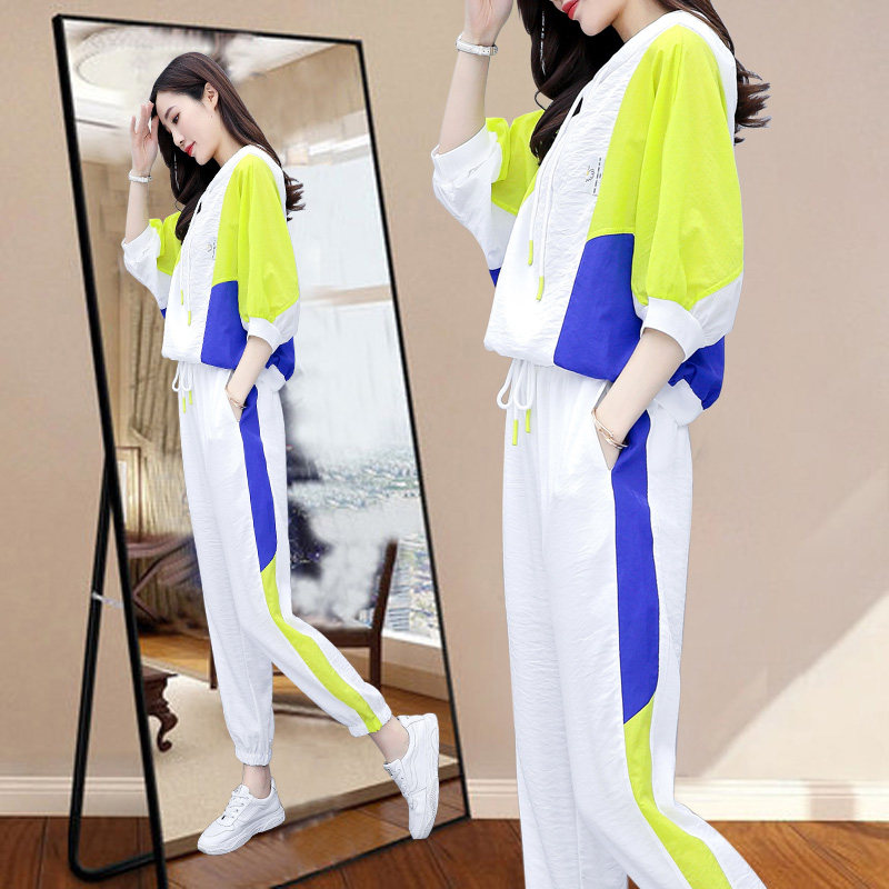 Europe station 2022 Summer new foreign style Aging Temperament European Goods Suit Women Casual Fashion Sportswear two sets