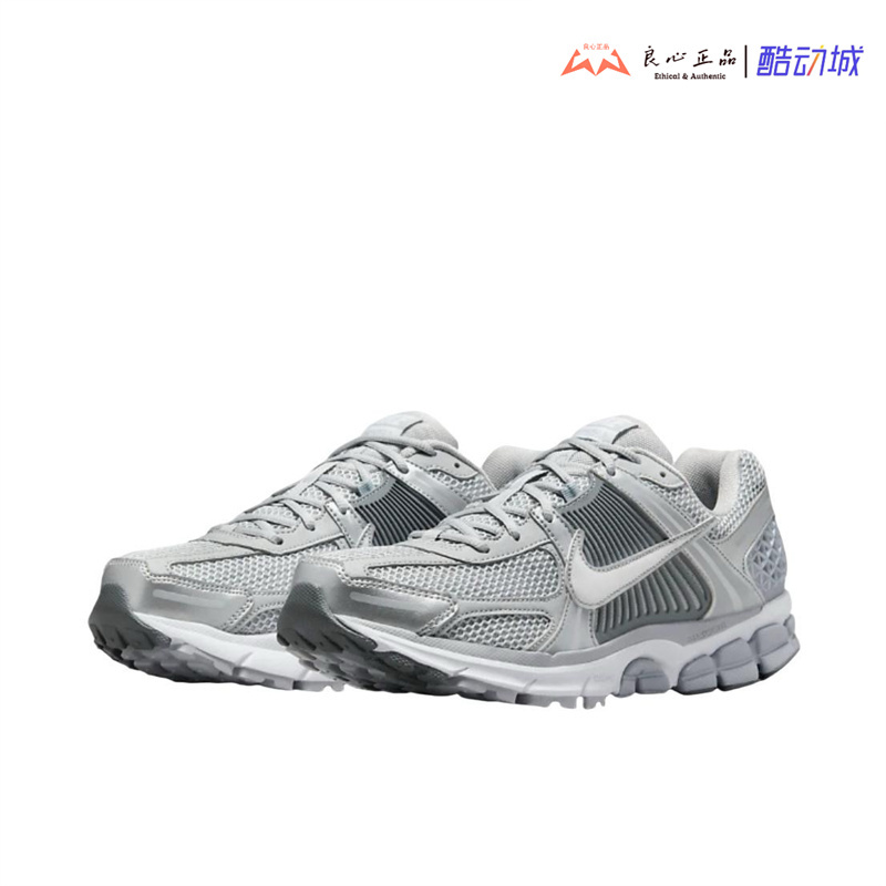 Nike Zoom Vomero 5 Silver Gray Men's Low-Top Versatile Retro Running Shoes Fj4151-003