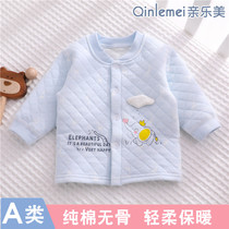 Newborn baby Early autumn warm clothes Warm Clothes Newborn Baby Pure Cotton Long Sleeves Bottom Underwear Spring Autumn Winter Autumn Clothes Jacket