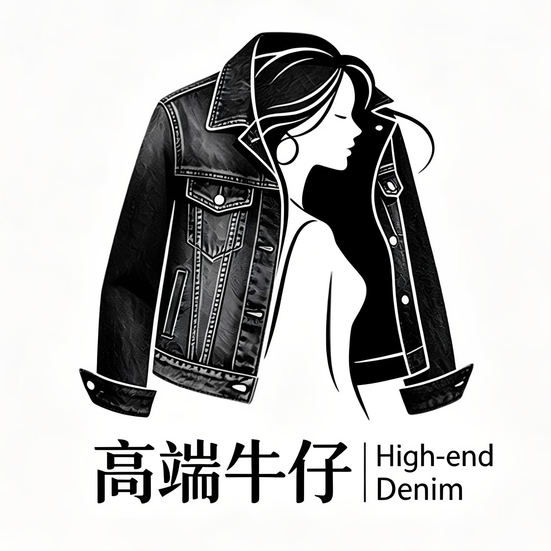 高端大码牛仔基地的LOGO