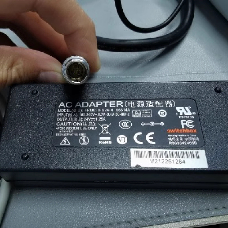 Replacement 3Shape Wireless Digital Oral Scanner Power Supply 24V1.25A Three-Pin Lemo Interface Adapter