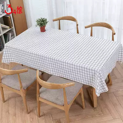 Cotton linen tablecloth printed fabric fabric net red ins style grid cloth tea table cloth background cloth hipster table cloth