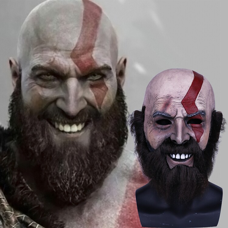 God of War game around Kratos kratos face mask cosplay Greek mythology role-playing performance