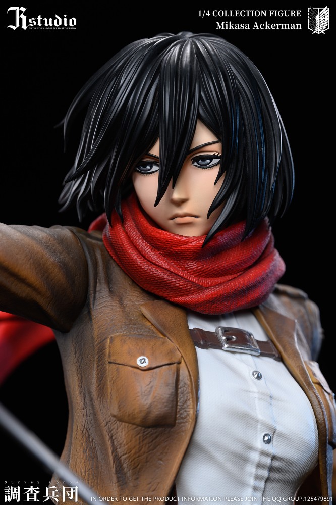 JR Studio Attack on Titan 1/4 Mikasa Ackerman Resin Statue H51CM