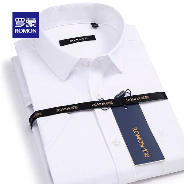 罗蒙 18年夏季新款 男式短袖衬衫 天猫优惠券折后￥89包邮（￥119-30）3色可选