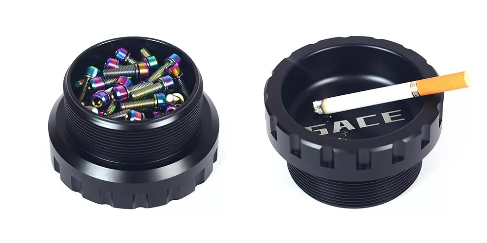 GACE Dead Flying Bike Road Center Axle Black Texture Ashtray Decoration