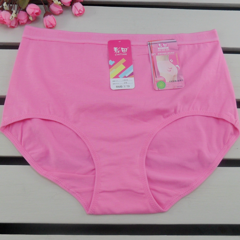 Màu quần lót lĩnh vực 216 gói hip eo cao nâng hông cỡ bông womens quần lót mẹ cao cấp cỡ lớn mã bông quần phẳng góc.