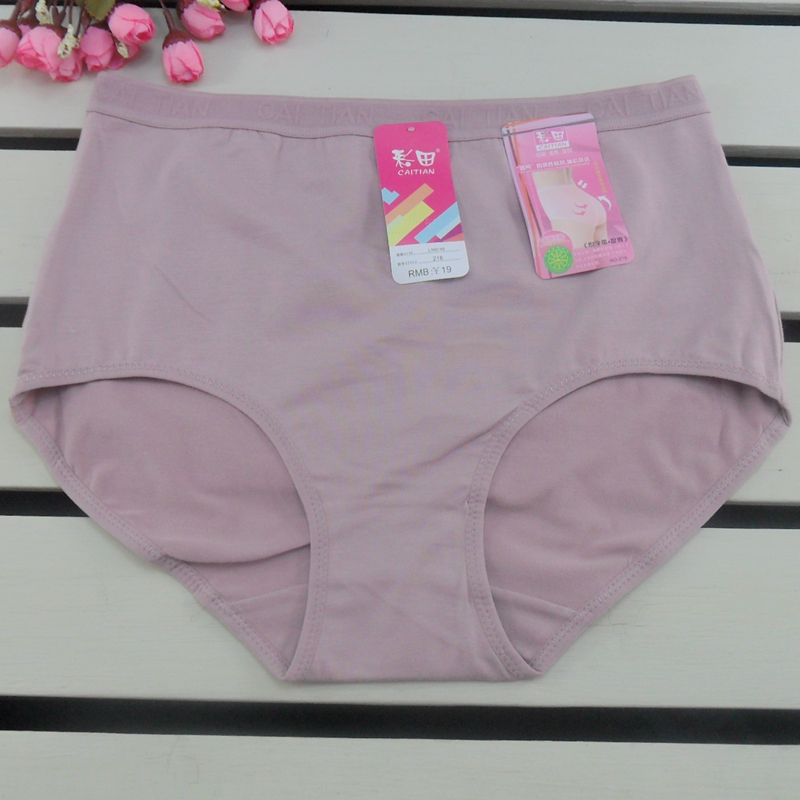 Màu quần lót lĩnh vực 216 gói hip eo cao nâng hông cỡ bông womens quần lót mẹ cao cấp cỡ lớn mã bông quần phẳng góc.