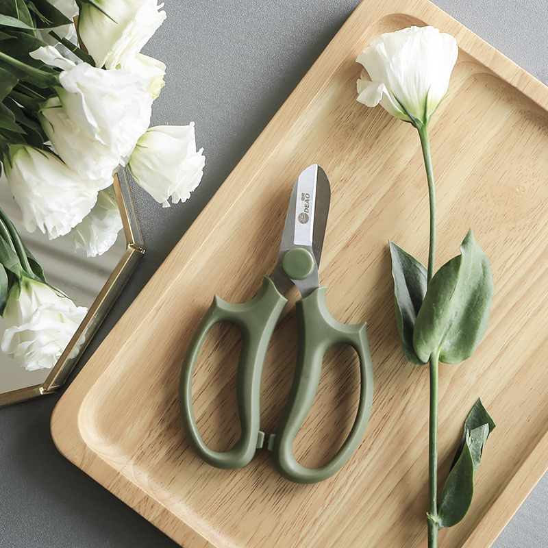 Wooden time net red flower shop flower scissors flower arrangement special pruning shearing florist gardening scissors pruning tool