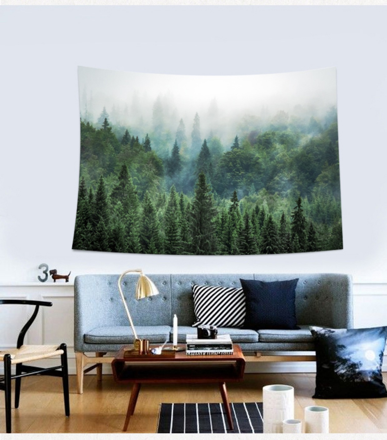 Nền vải treo vải treo tường vải lớn tấm thảm phong cách Bắc Âu phòng Hàn Quốc cô gái đỏ phòng ngủ vải trang trí thảm hoa treo tường