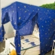 Rèm cửa nhà hoạt hình thỏ giường công chúa chống bụi đơn giản Rèm Hàn Quốc che màn cửa lưới chống muỗi mới rèm treo đầu giường