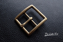 Chinese goods boutique American retro belt buckle Beckham classic Japanese word buckle solid brass stone wash old 38mm