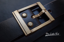 Handmade British black JF baker harness belt Stirrup leather belt FC dust 5 belt about 40mm