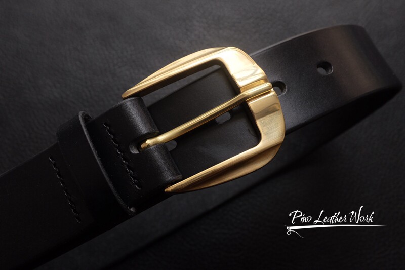 Handmade UK JE overdyed black Horse reins belts Retro design Feel Polished Leather Strap Buckle Hand plant Tanning Leather Strap