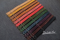 Italian pueblo matte special effects vegetable tanned leather nato strap Material bag semi-finished products including hardware