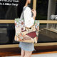 Canvas bag, women's high-end shopping bag, fashionable and simple work tote bag, autumn and winter embroidered bag, waterproof bag