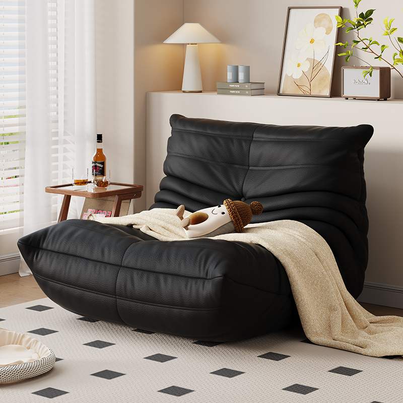 Nordic Light Luxury Modern Minimalist Living Room Single Sofa Chair, Lazy Sofa Chair, Can Be Used for Sleeping or Reclining, Caterpillar Leisure Chair