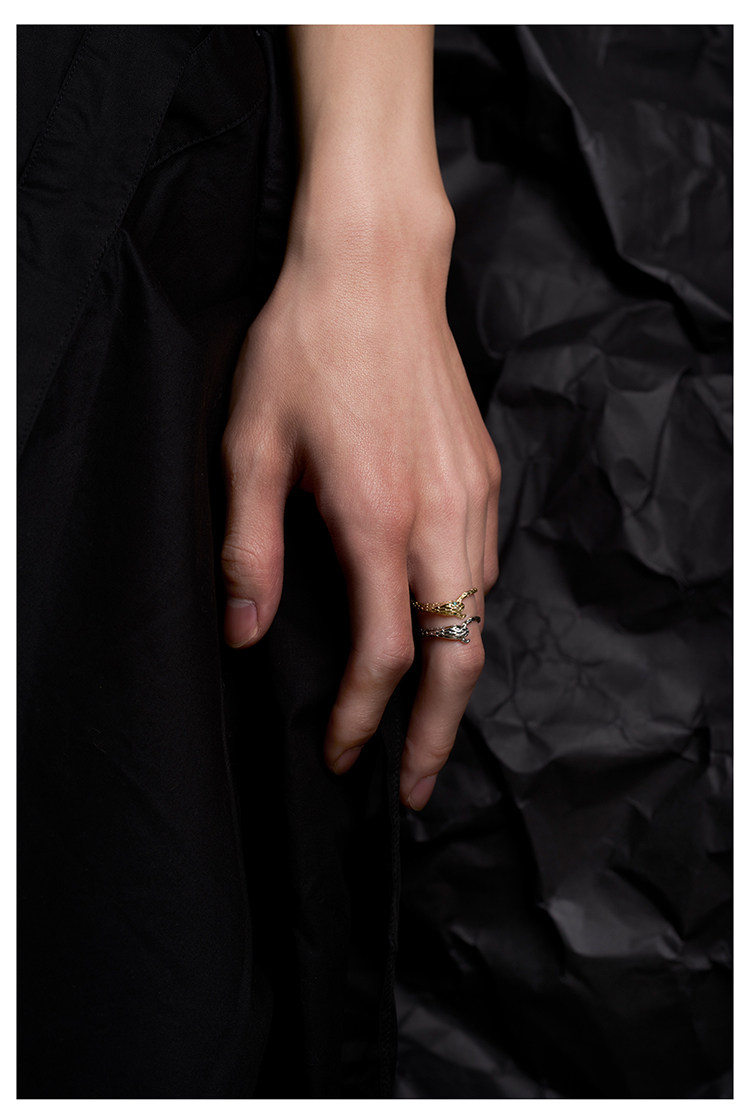 Bague mixte BLACK HEAD en Acier au titane - Ref 3087439 Image 9