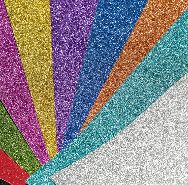 Glitter Paper, Sparkling Diamond A4 Cardstock, Non-Shedding Gold Glitter Paper, Glitter Paper, Kindergarten DIY Craft Materials, Gold Glitter Cardstock