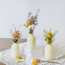 Tough pottery dried flower Net red Vase ornaments Rose stars forget-me-not simple ins Nordic home decoration