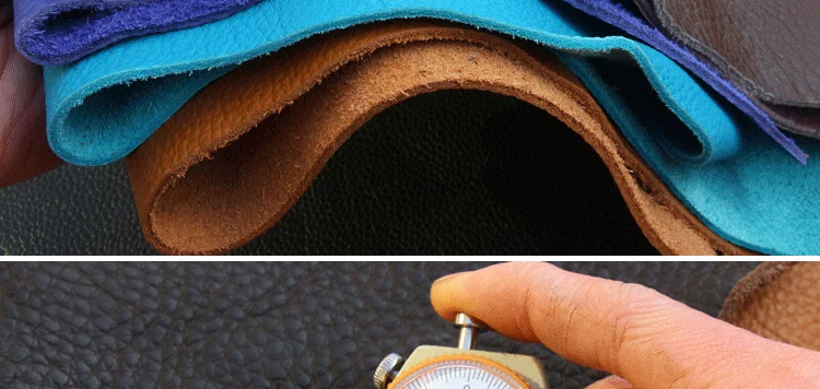 Màu trên cùng lớp da vải thiều da bọc da gãy DIY DIY vải dày 2 đến 3 mm