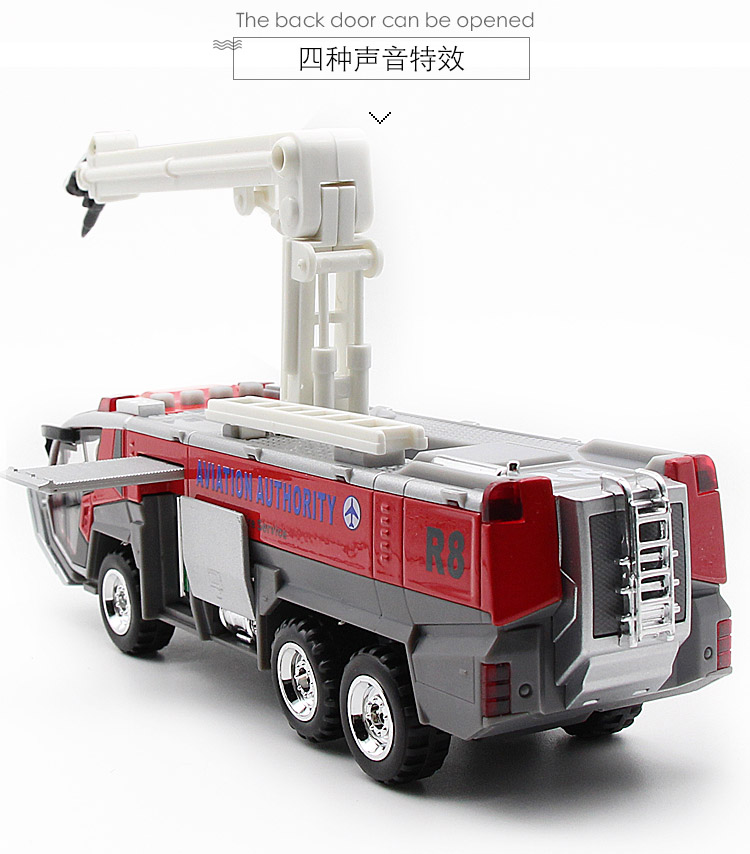 Hợp kim xe cứu hỏa mô hình đồ chơi 119 sân bay xe cứu hỏa hợp kim mô hình xe kéo Kéo lại đồ chơi xe cứu hỏa xe đồ chơi - Chế độ tĩnh búp bê em bé