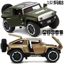 1:32 Hummer HX Car Model Hummer Alloy Back Force Off-road Car Jeep Military Vehicle Children Toy Cars