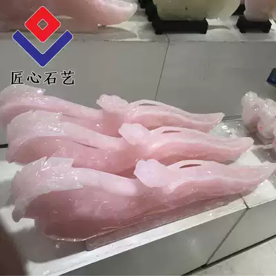 Natural Afghan pink purple jade Ruyi ginseng ornaments Jade Home office Plant craft gifts ornaments carvings