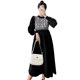 Pregnant women's autumn and winter tops trendy mom fashion autumn dresses foreign style long knee-length sweater skirts large size loose