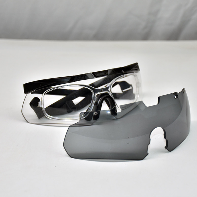 CASP Tactical CQB Goggles Transparent Bulletproof Discoloration Glasses 3 2mmPC Grey Shooting Training Duty Patrol