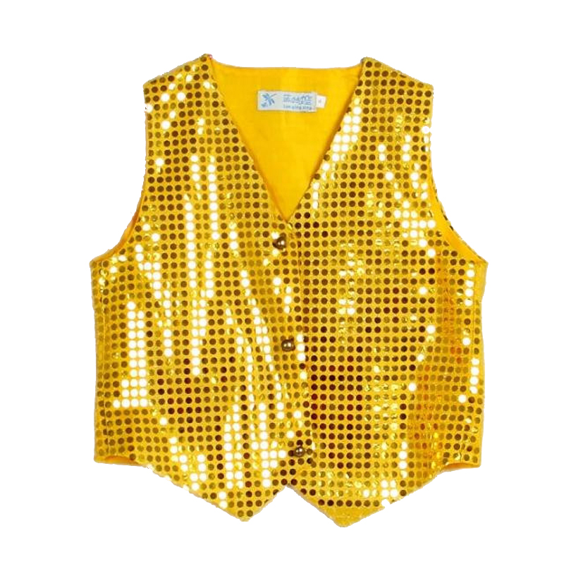 Trẻ em của sequins vest jazz biểu diễn múa dành cho người lớn vest hiện đại chương trình khiêu vũ vest boy đạo cụ sân khấu