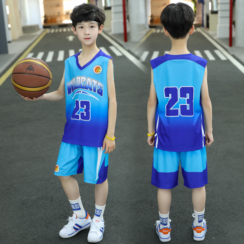 Children's basketball clothing summer suit 2021 new boy vest thin section big boy boy handsome quick-drying tide