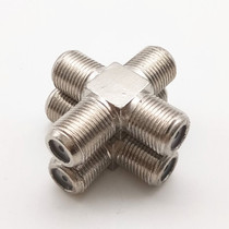 Coaxial British F-head connector one-point plug Four-way cable TV All-copper branch distributor Set-top box connection 