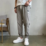 Летние тонкие универсальные штаны, в корейском стиле, оверсайз