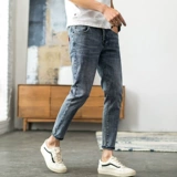 Осенние эластичные джинсы, трендовые штаны для отдыха, облегающий крой