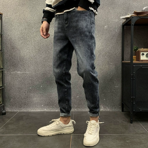 Весенние черные джинсы, штаны, повседневные брюки, коллекция 2021, в корейском стиле