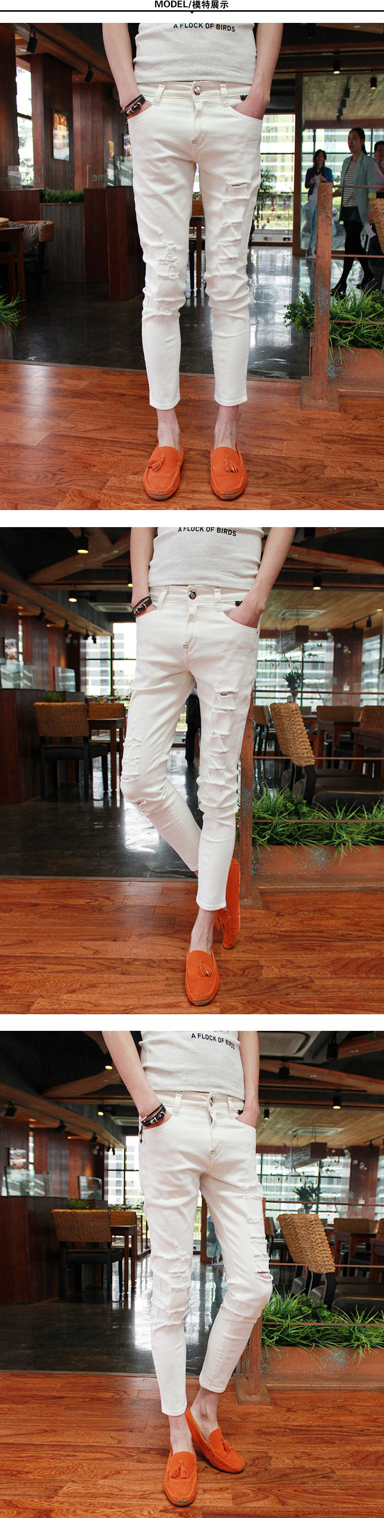 Jeans pour adolescent pieds Slim DECIERFANG pour été - Ref 1461919 Image 9