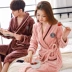 Áo ngủ nữ mùa đông san hô nhung dày dày màu đen dịch vụ nhà mùa thu đồ ngủ nam flannel áo choàng tắm đôi áo choàng tắm áo ngủ trẻ em Night Robe