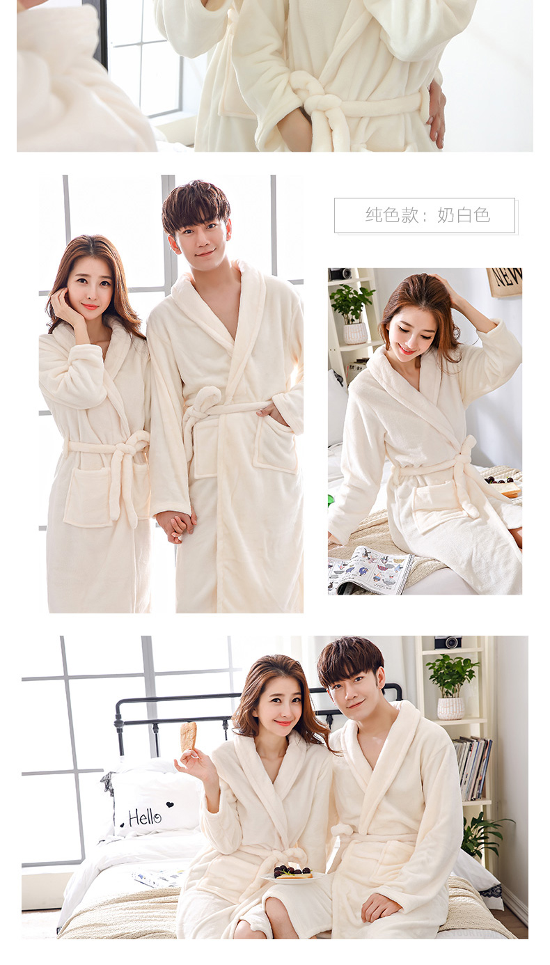 Áo ngủ nhung san hô nữ mùa đông dày Hàn Quốc flannel pyjama dễ thương đồ ngủ mùa đông nam nữ
