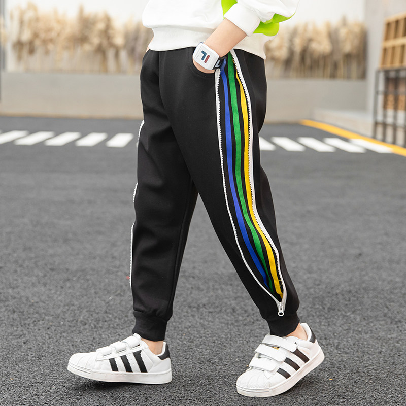 Boys spring and autumn sports pants children's pants 2022 new middle and large children's autumn casual pants thin children's pants