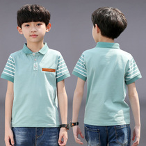 Boys summer short-sleeved polo shirt 2021 new childrens outfit summer lapel top Tong childrens T-shirt thin tide